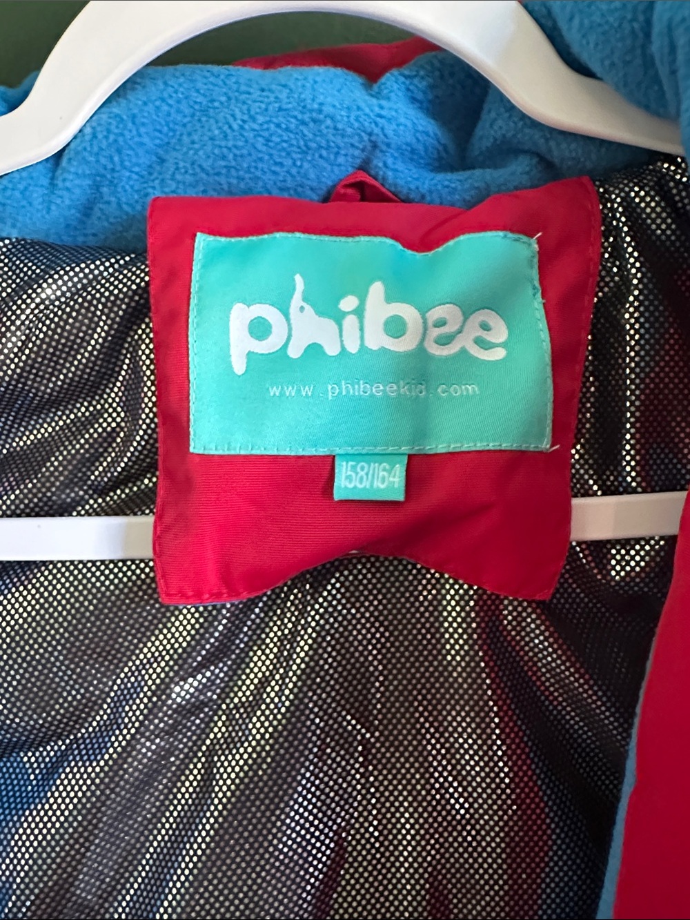 Phibee Kids Waterproof Ski Jacket Winter Snow coat Red/Blue size 14 (EU 158-164) - Picture 9 of 16